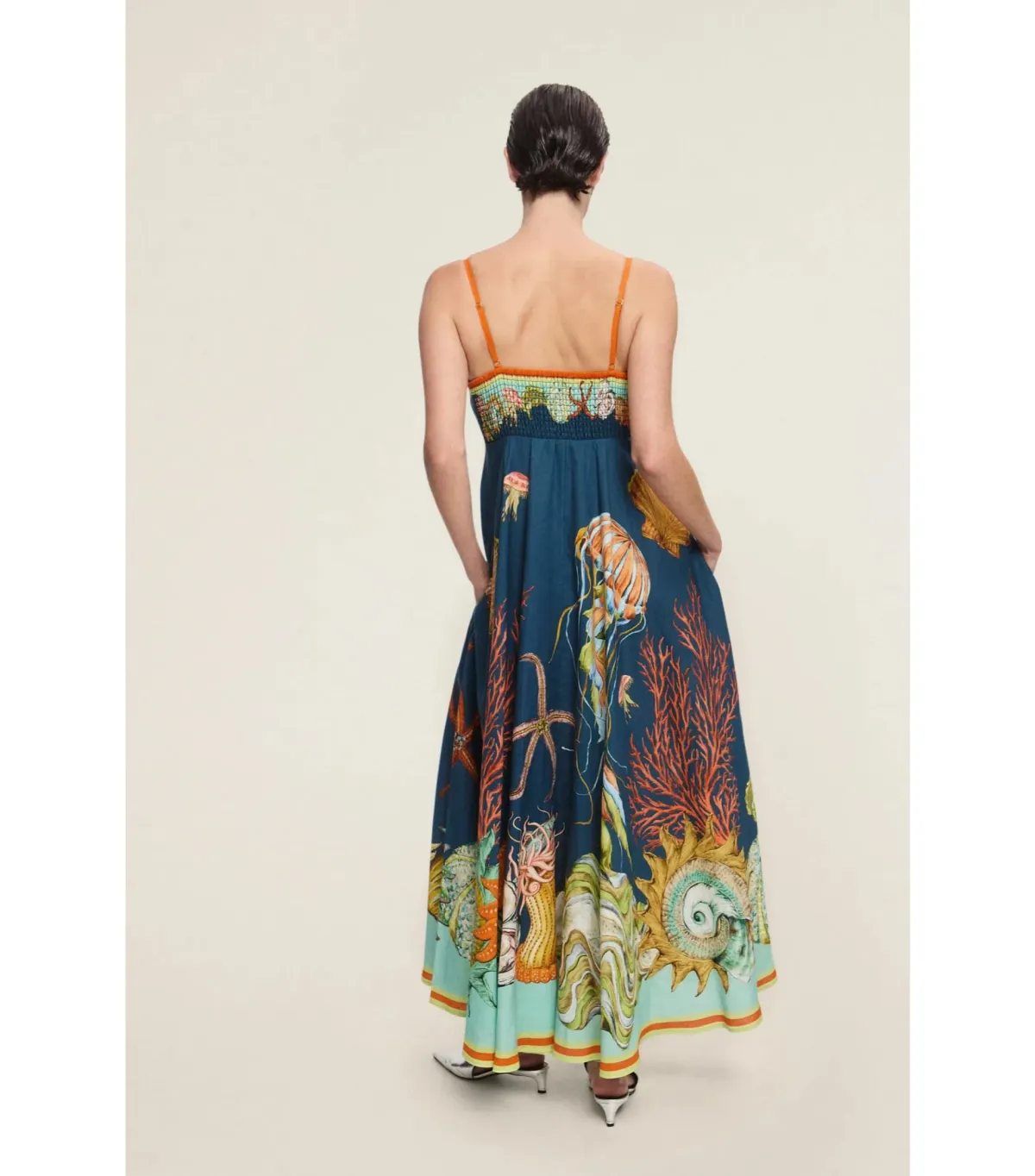 Alemais Dorian Midi Sundress Navy Size AU 8 - Image 4