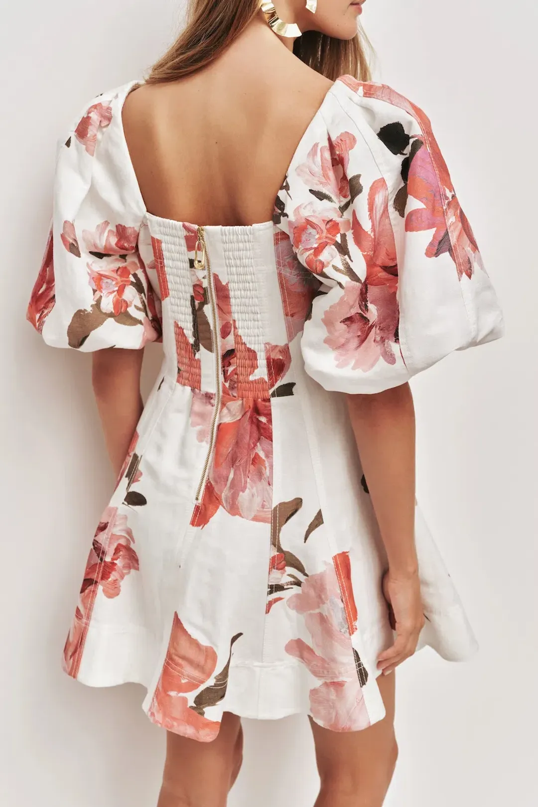 AJE Moderna Mini Dress Size 10 Rosa bold ivory for rent on The Volte - main image