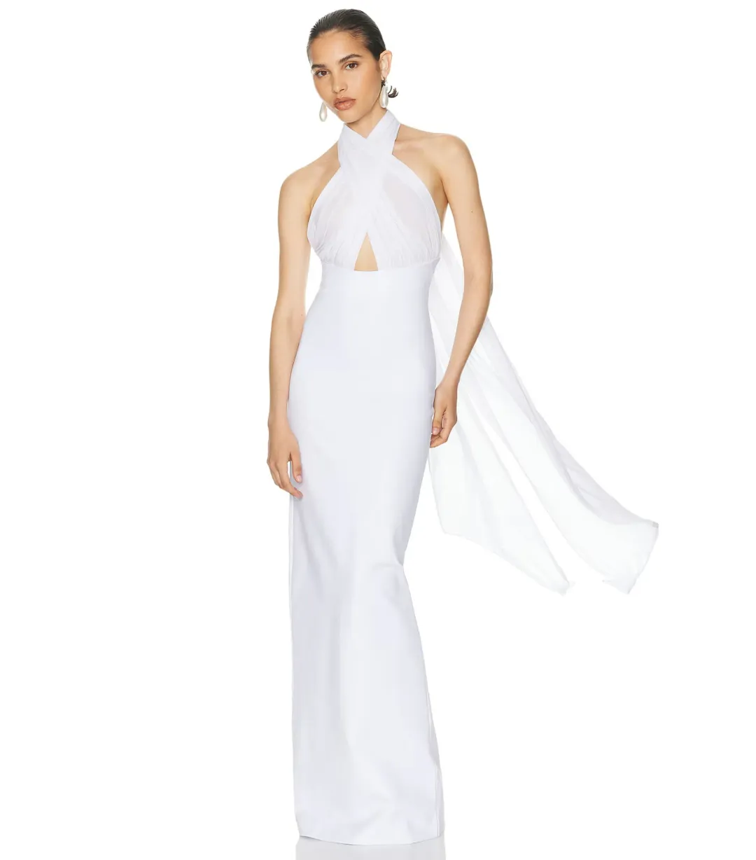 Helsa The Amber Maxi Dress White Size S / AU 8 for rent on The Volte - main image