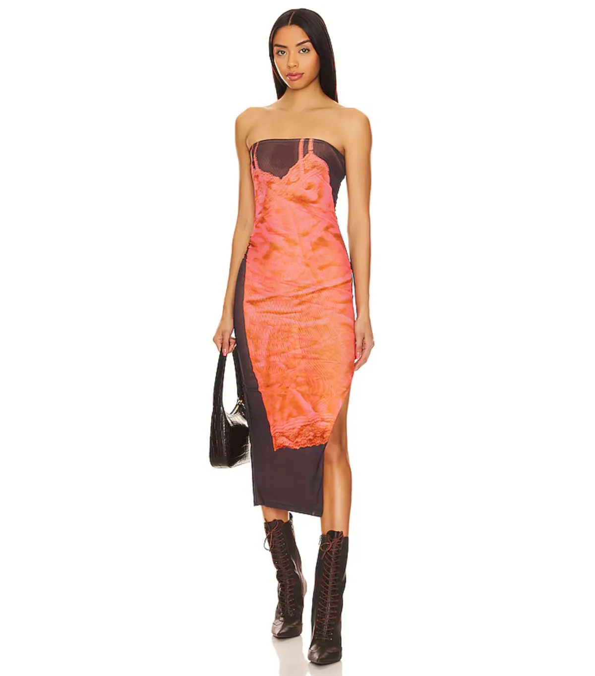 Miaou Lila Midi Dress Lingerie Print Size XS / AU 6 - Image 1