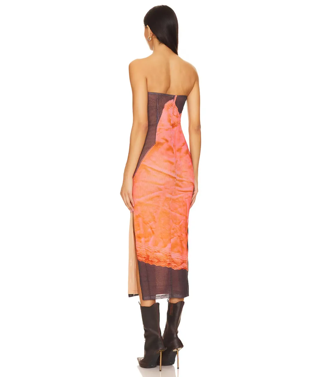 Miaou Lila Midi Dress Lingerie Print Size XS / AU 6 for rent on The Volte - main image