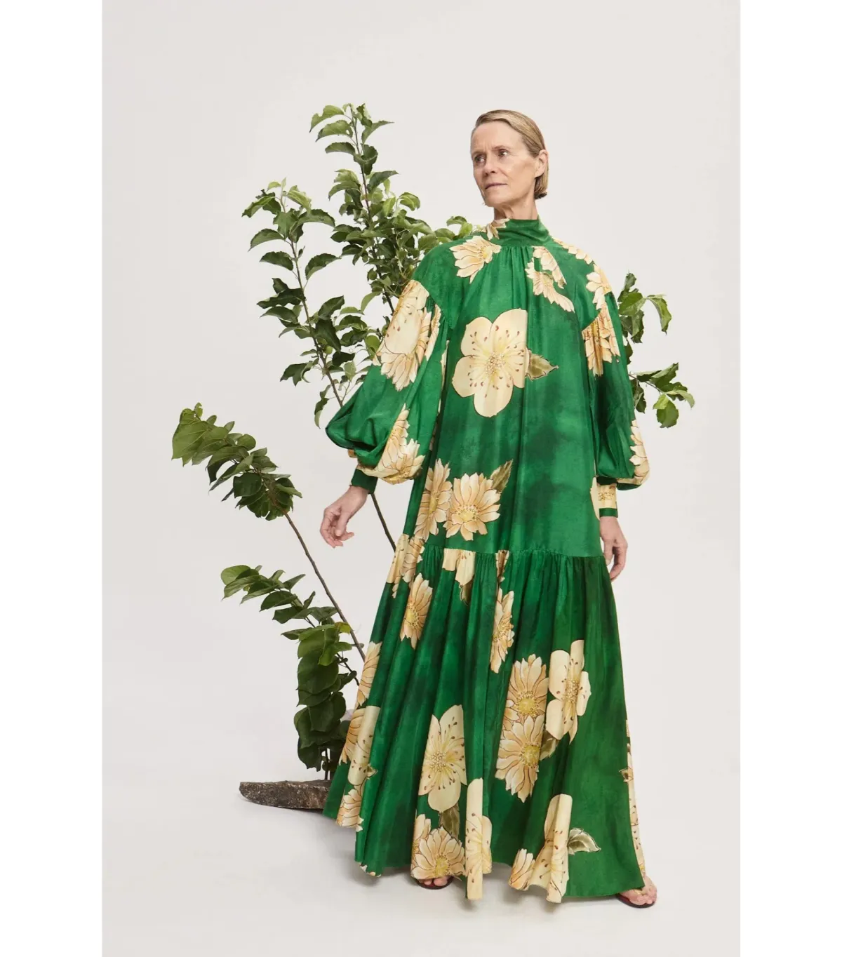 Alémais Sage Silk Gown Green Size S / AU 8 - Image 1