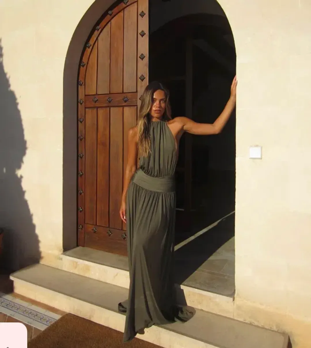 Arcina Ori Santina dress in khaki size 6  for rent on The Volte - main image