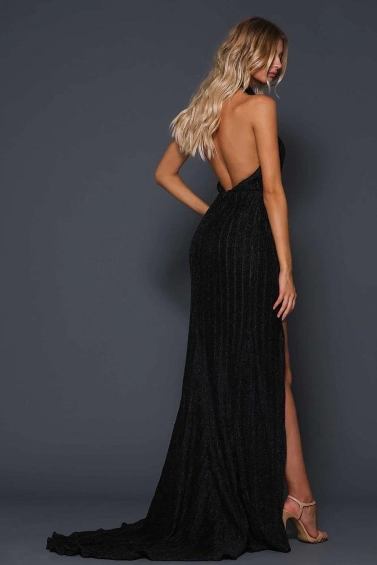 Elle Zeitoune Blair Rose Black Dress Size 6 - Image 4