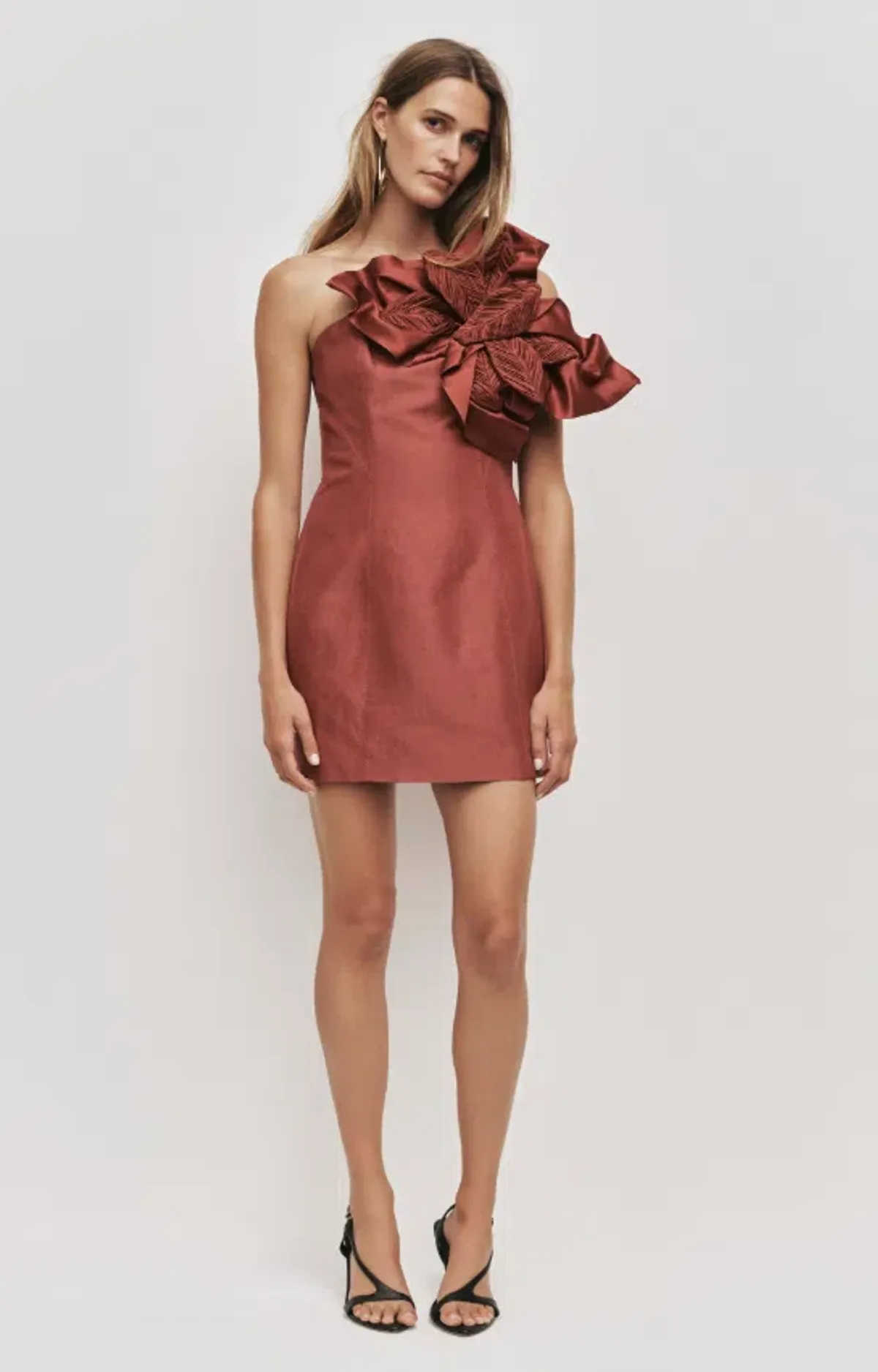 AJE Isla Mini Dress Rust Size 10 - Image 1