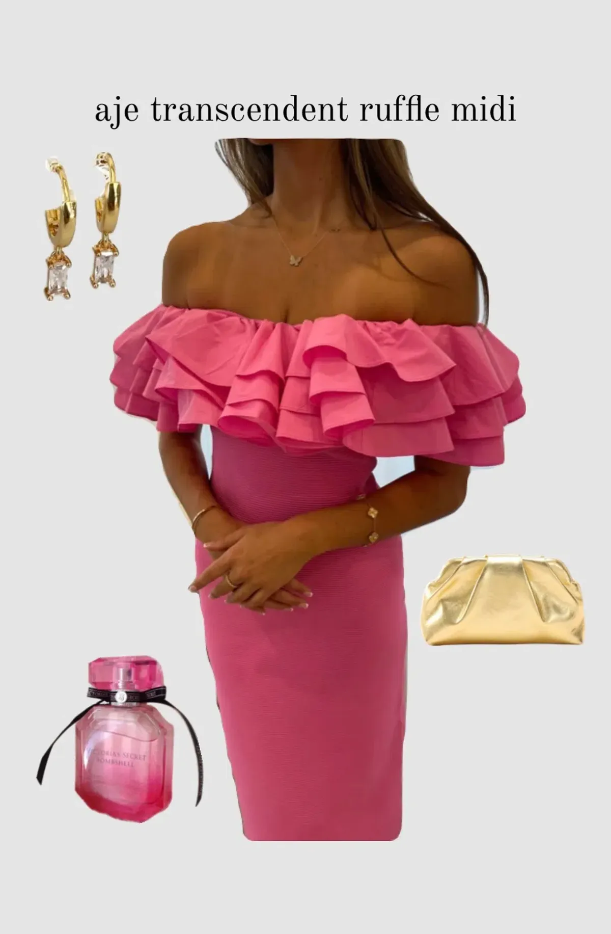 AJE Transcendent Midi Dress Pink size S - Image 2