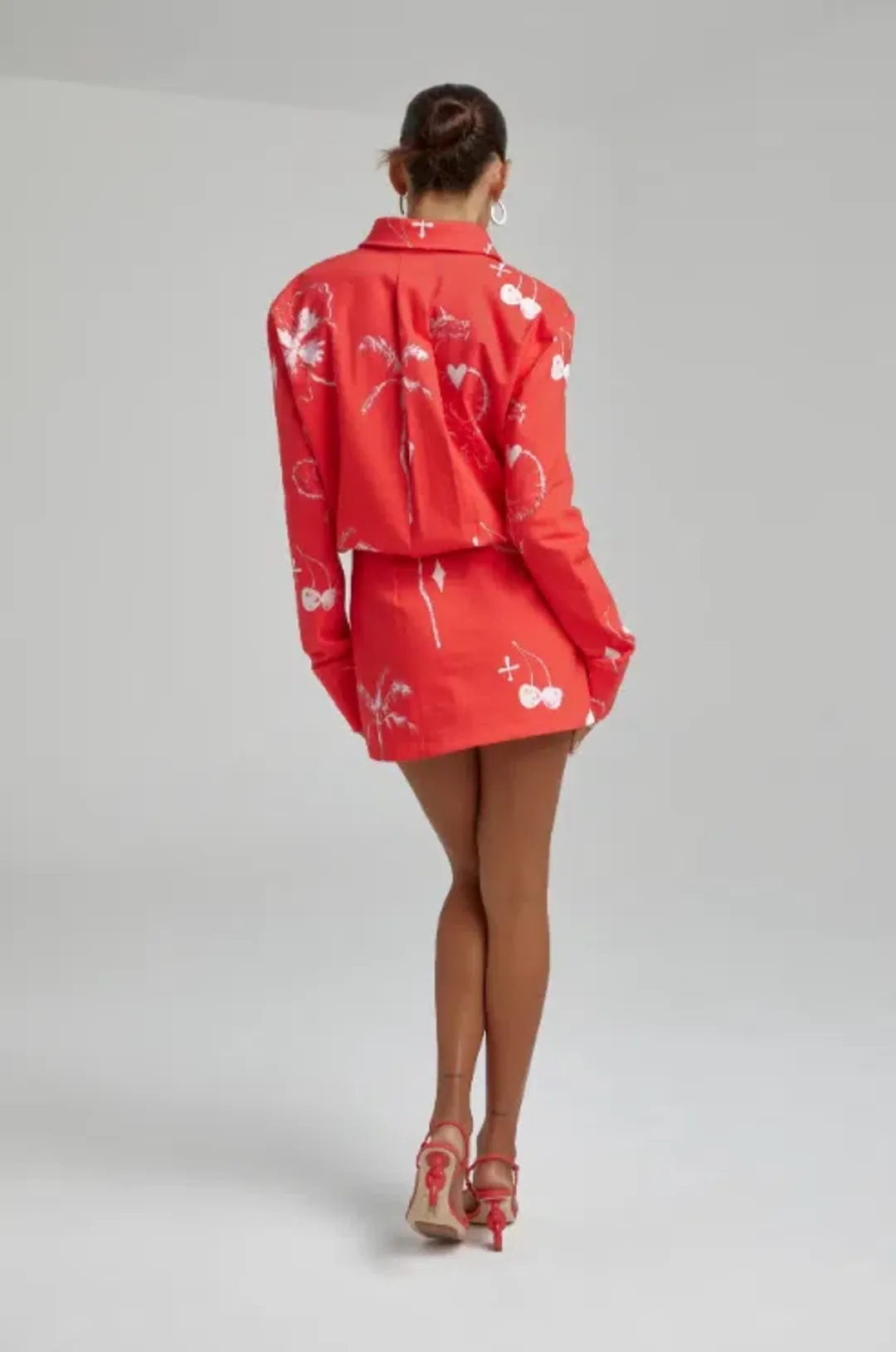 SUMMI SUMMI Denim Dress - Red Dragon of Hearts XL for rent on The Volte - main image