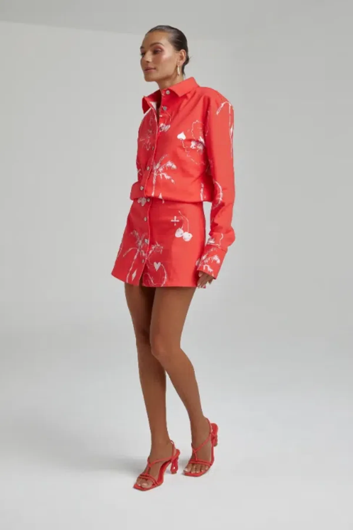 SUMMI SUMMI Denim Dress - Red Dragon of Hearts XL - Image 1