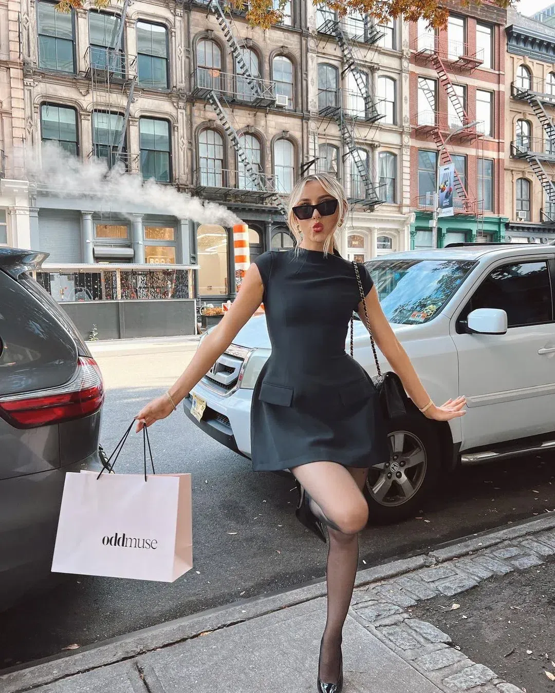 Odd Muse The Ultimate Muse Cap Sleeve Mini Dress Black Size S/AU 8 for rent on The Volte - main image