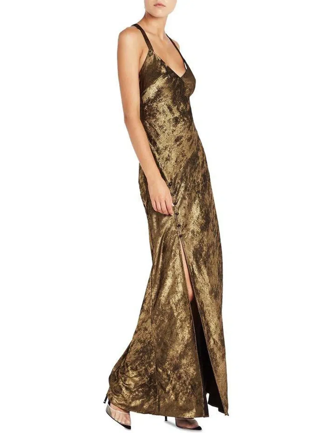 Sass & Bide Higher Love Dress Gold Size 6 for rent on The Volte - main image