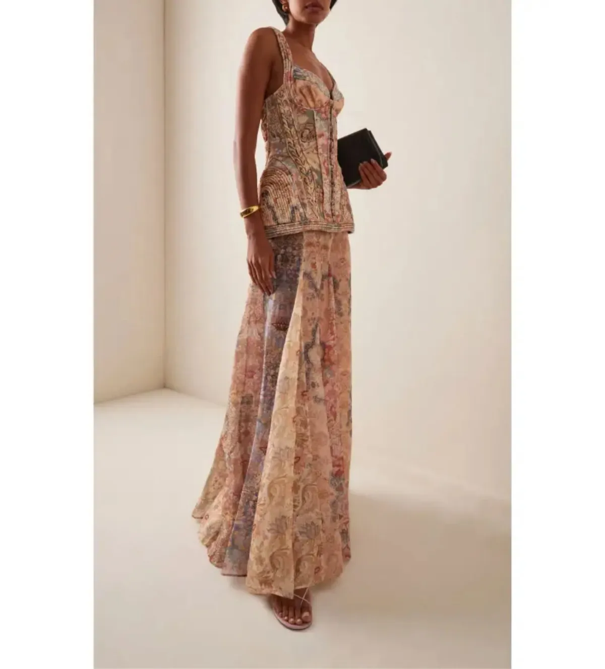 Zimmermann The Rebellion Corded Maxi Dress in Spliced Floral Size 0/Au 8  - Image 2