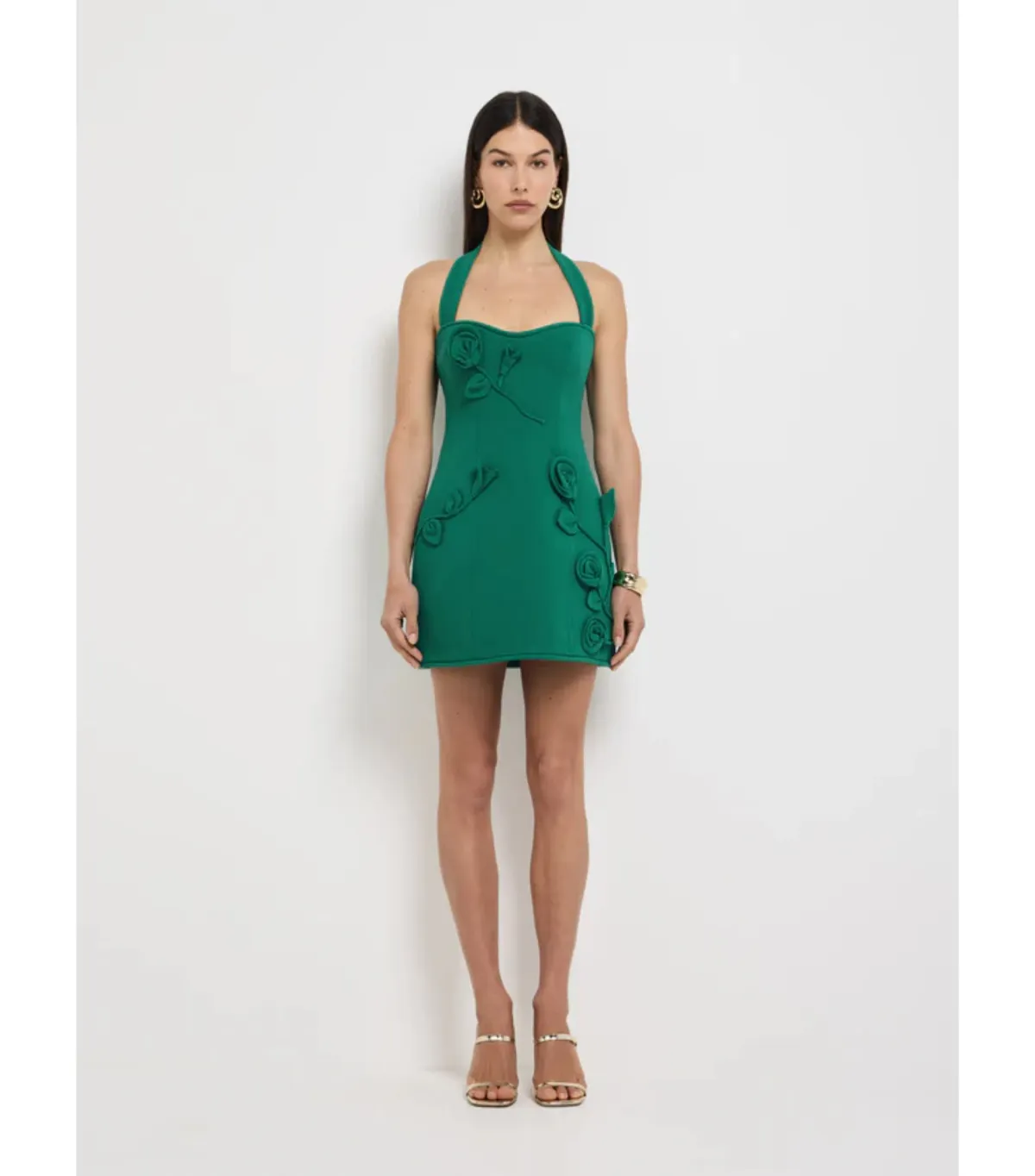 Sheike Maya Mini Dress Jade Green Size 12 - Image 1