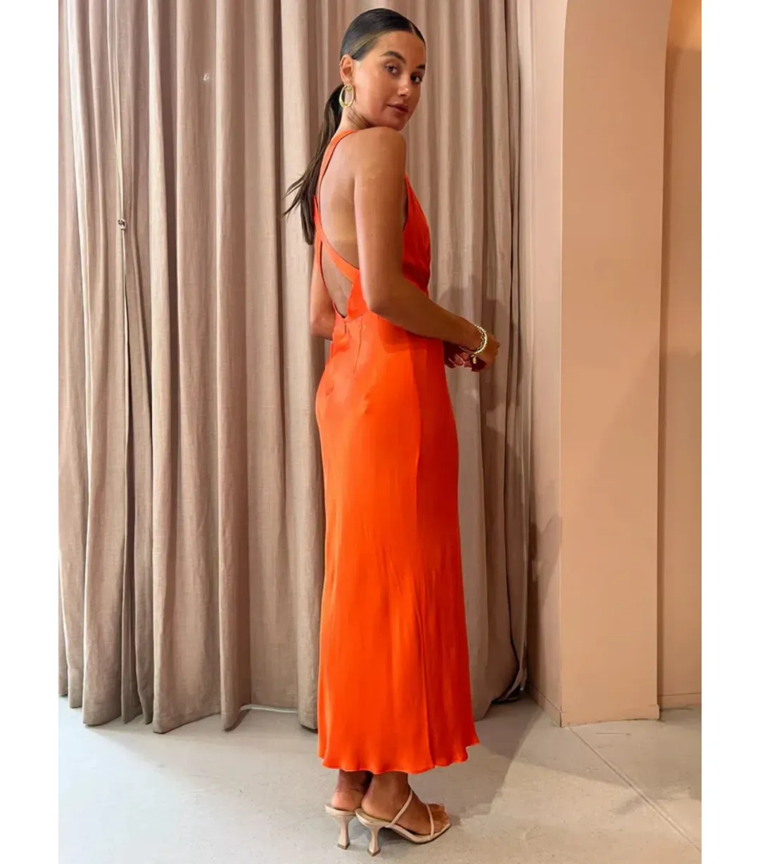 Shona Joy Midi Dress in Hibiscus for rent on The Volte - main image