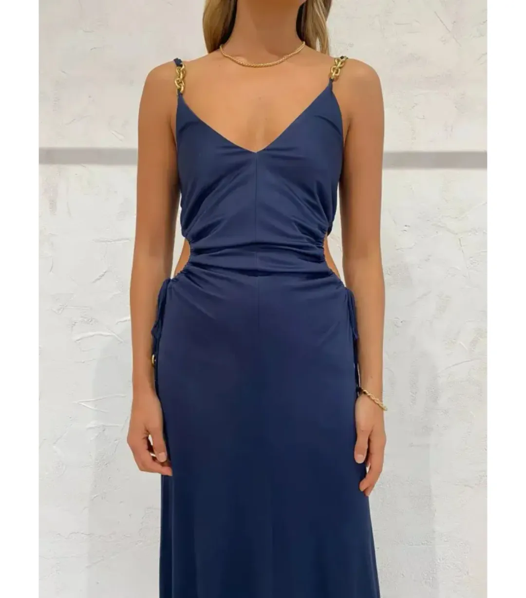 Manning Cartell Tuning in Chains Maxi Dress Navy Size AU 10 for rent on The Volte - main image