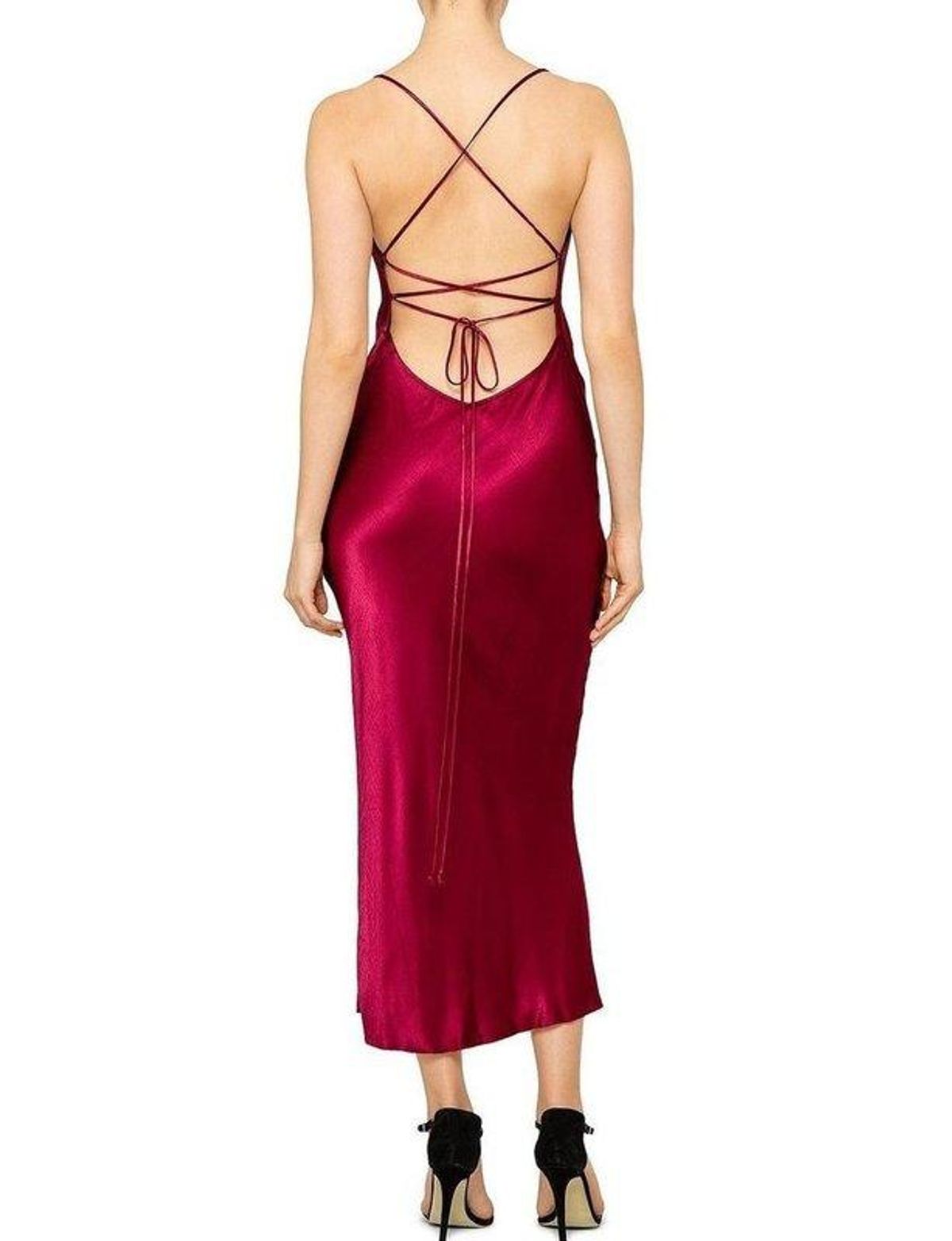 Bec & Bridge Kaia Cowl Midi Dress Plum Size 10 - Image 6