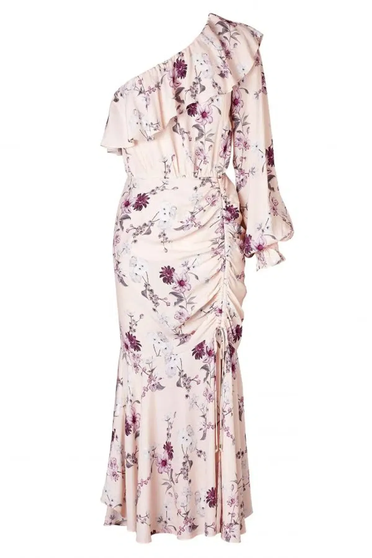 Steele Dahlia One Shoulder Dress Pink Floral Size 6 - Image 5