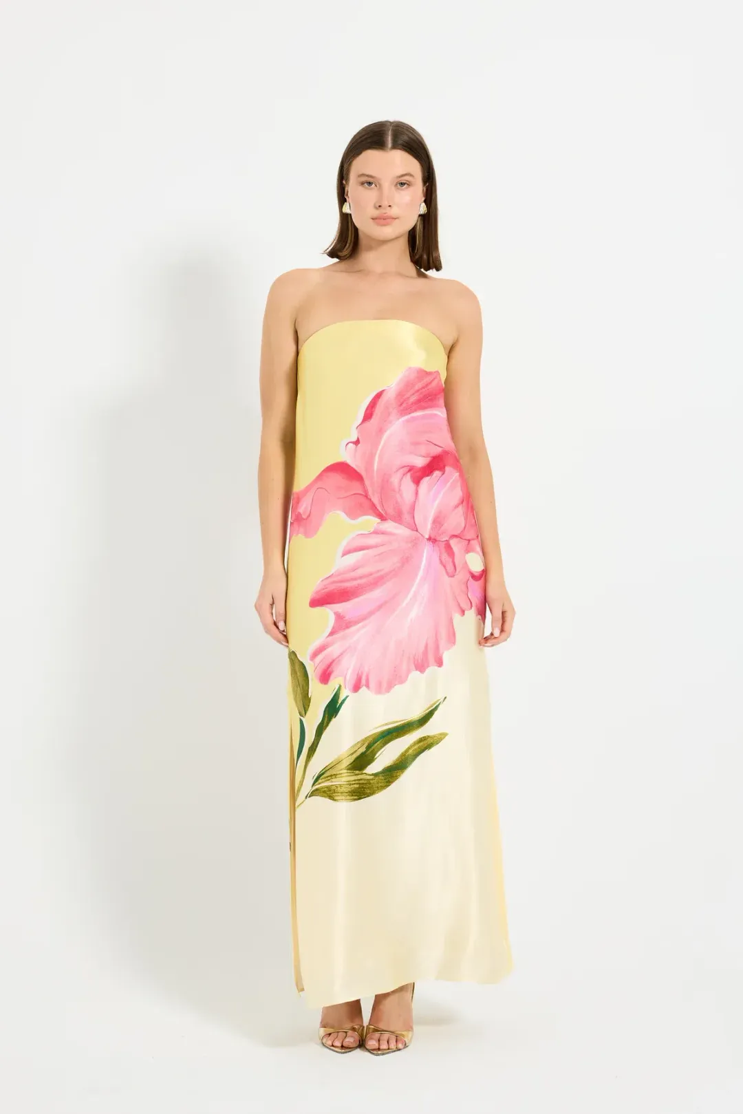 Pasduchas Amelie Column Maxi Dress Floral Size AU 10  for rent on The Volte - main image