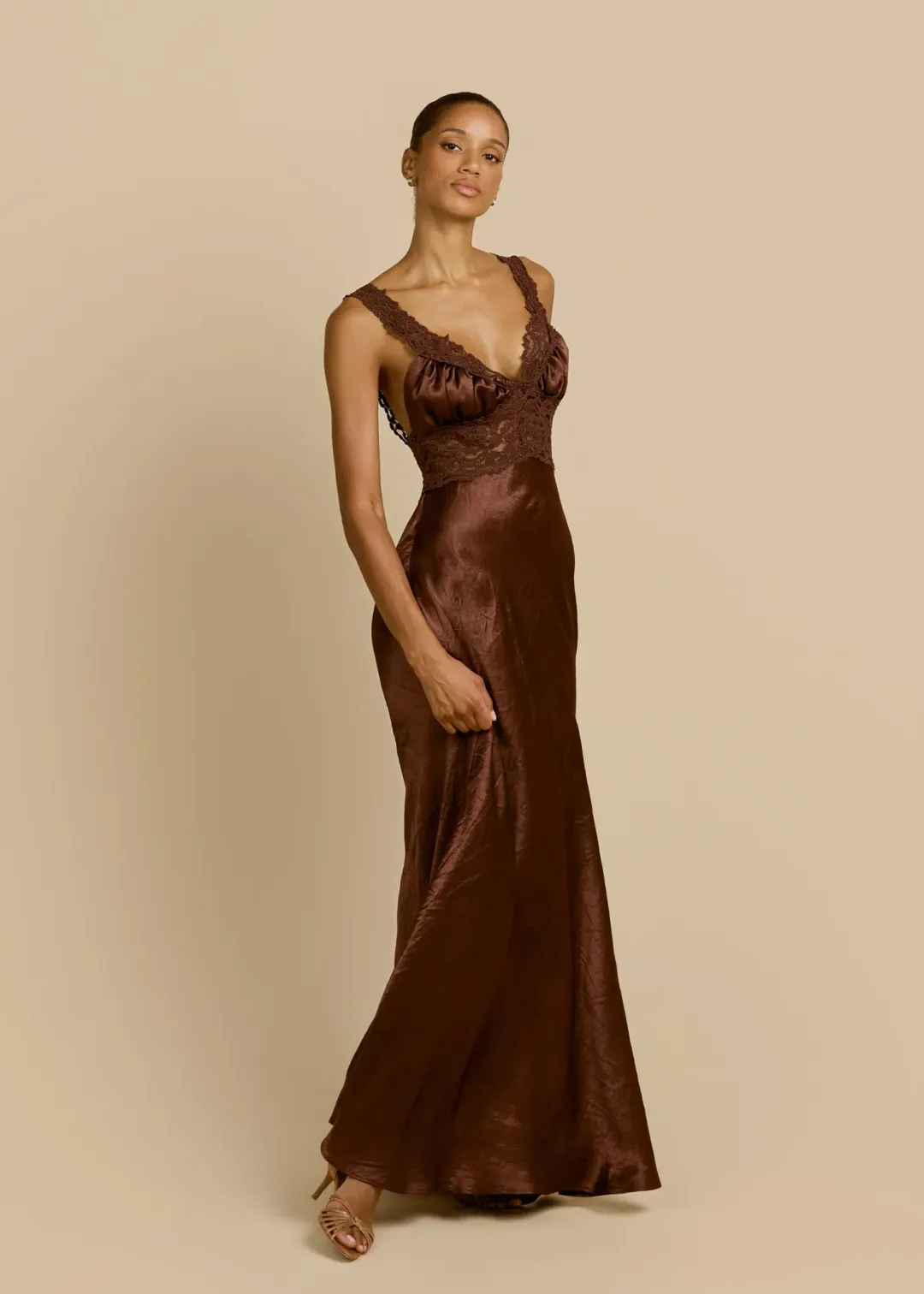 Arcina Ori Eveline Dress Cacao Size 6 for rent on The Volte - main image