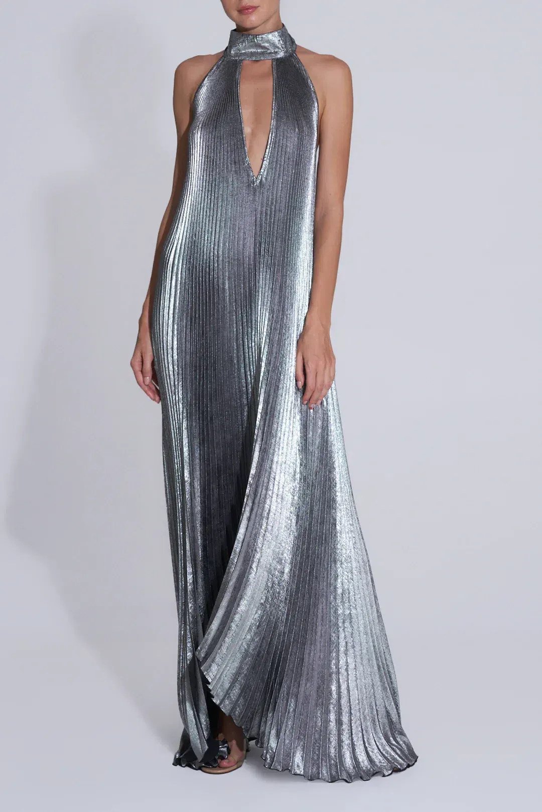 L'IDEE OPERA GOWN GUNMETAL SHIMMER SIZE AU 6 for rent on The Volte - main image