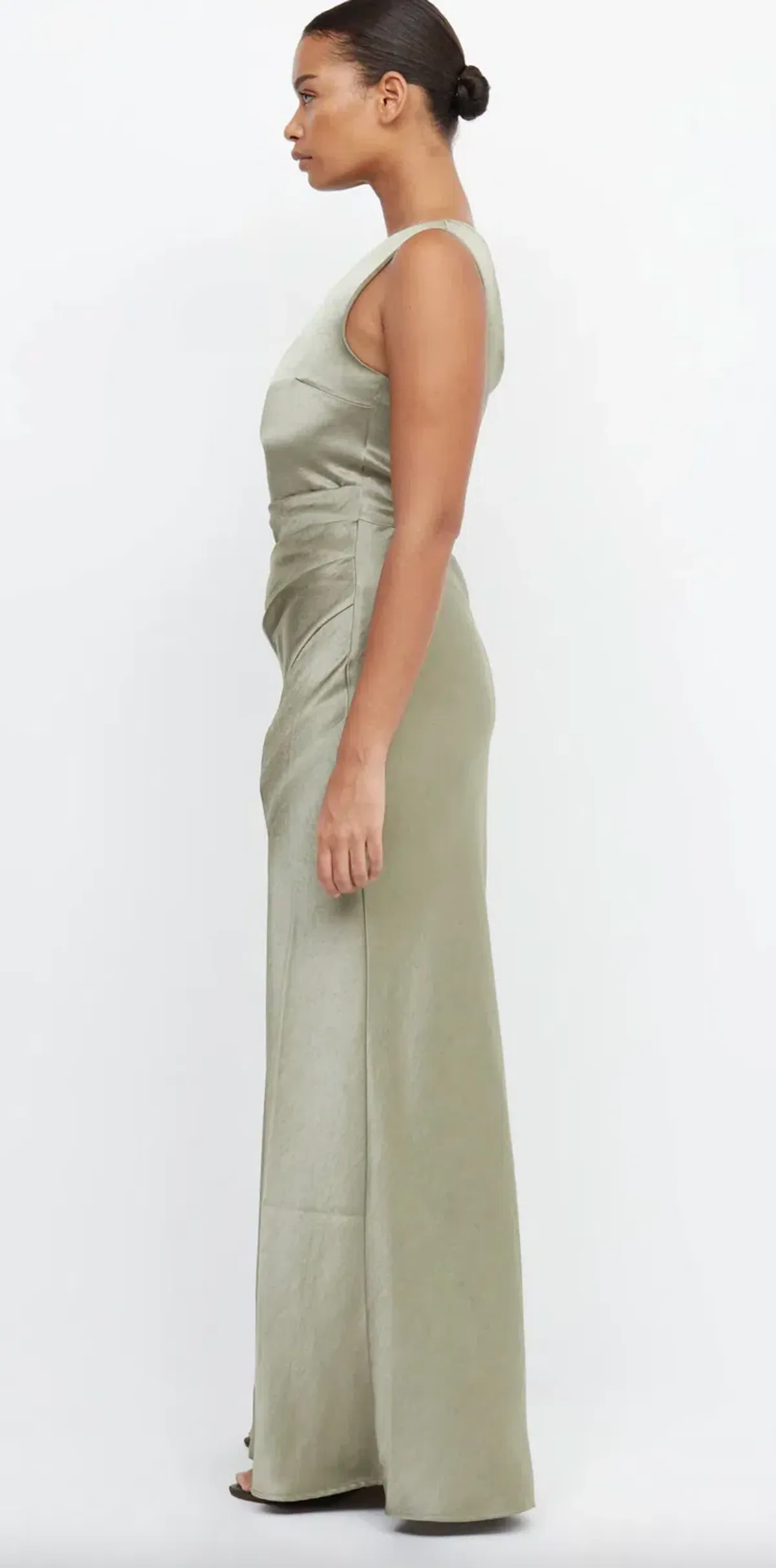 Bec & Bridge The Dreamer Asym Dress Sage Size 8 - Image 3