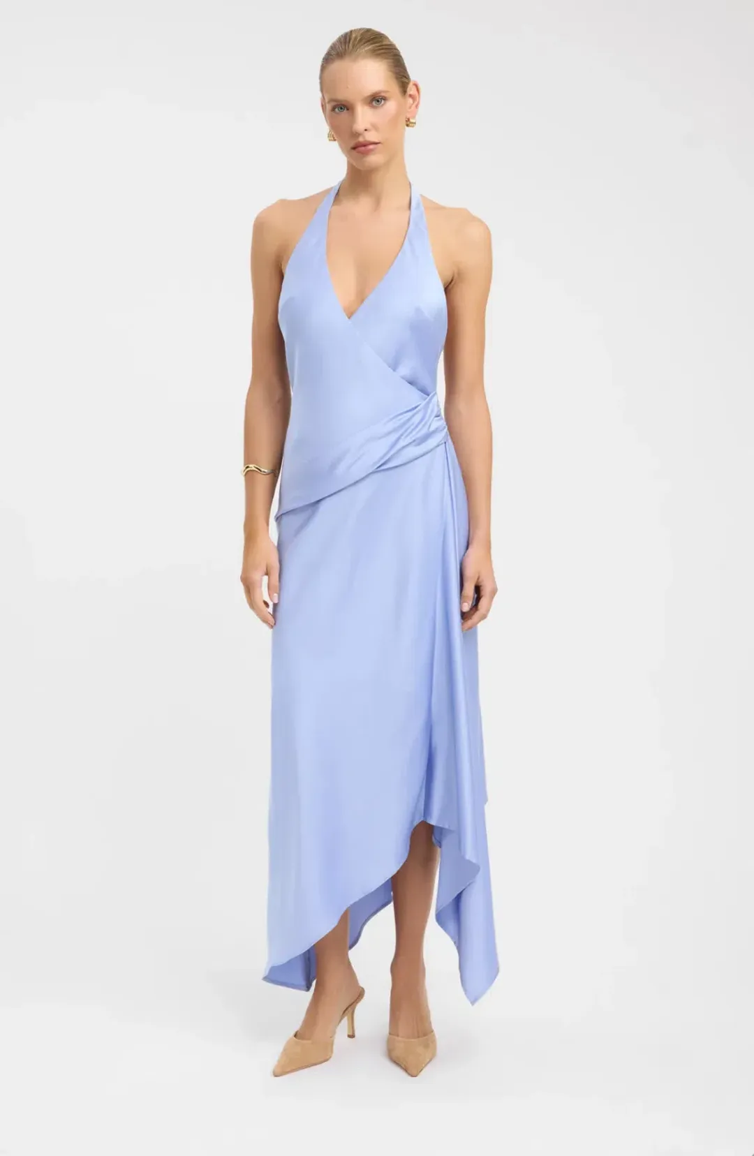 Kookai Palermo Godet Dress - Lavender Blue XS  for rent on The Volte - main image
