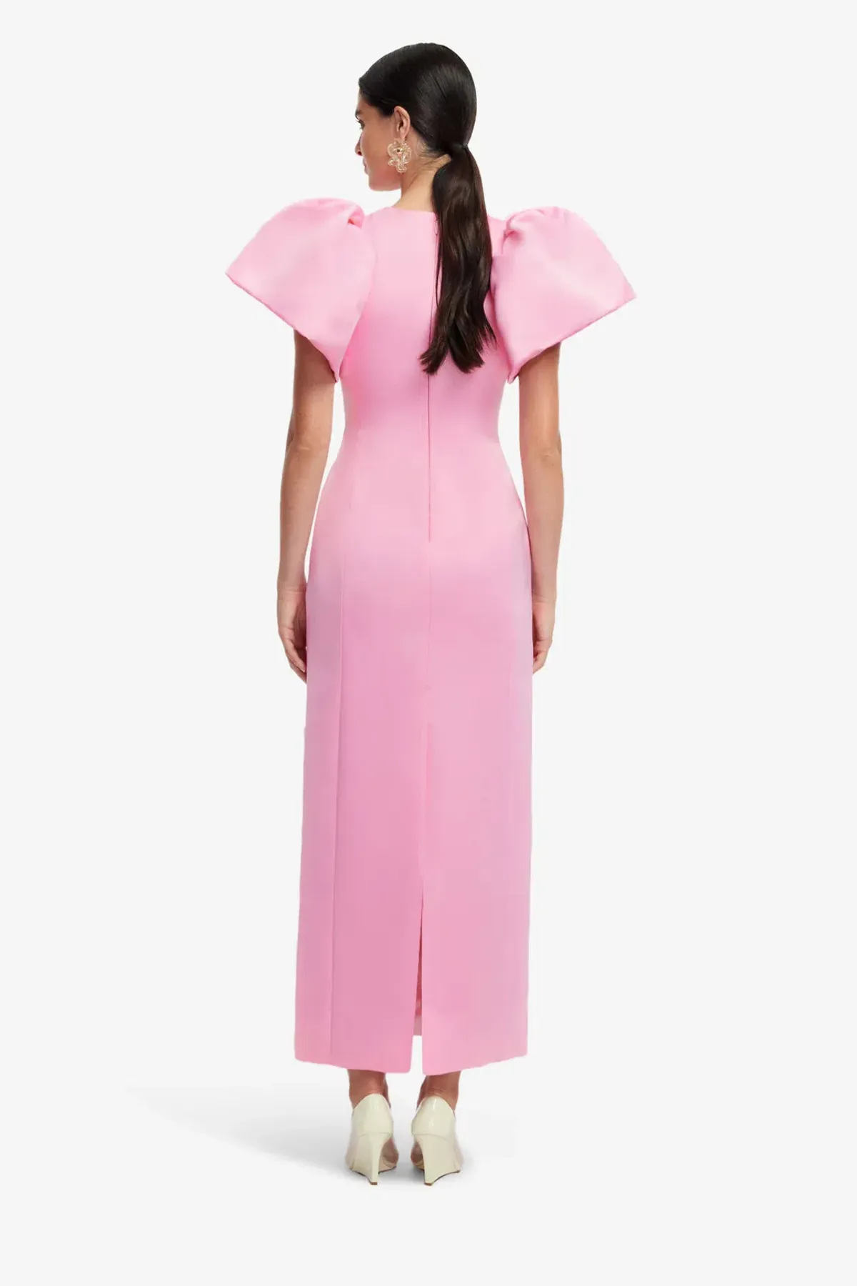 Leo Lin Lucinda Floral Appliqué Maxi Dress Baby Pink Size 10  - Image 2