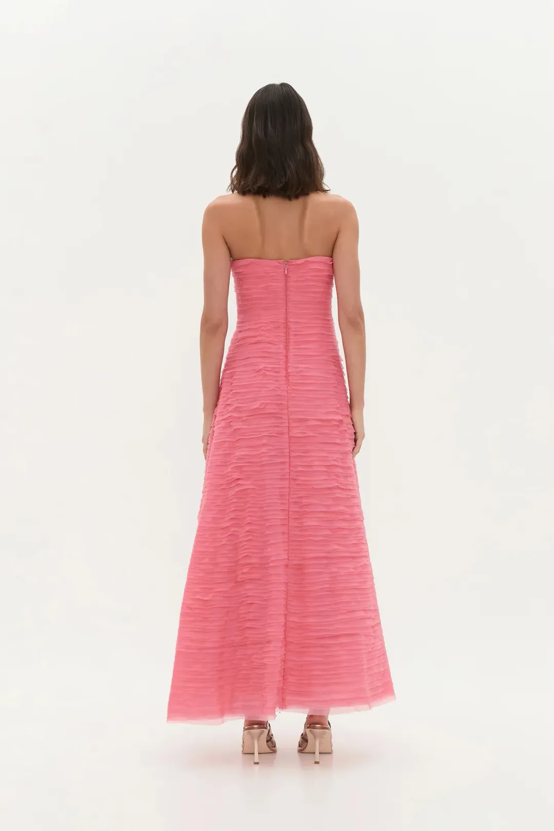 AJE Soundscape Maxi Dress Guava Pink Size 6 for rent on The Volte - main image