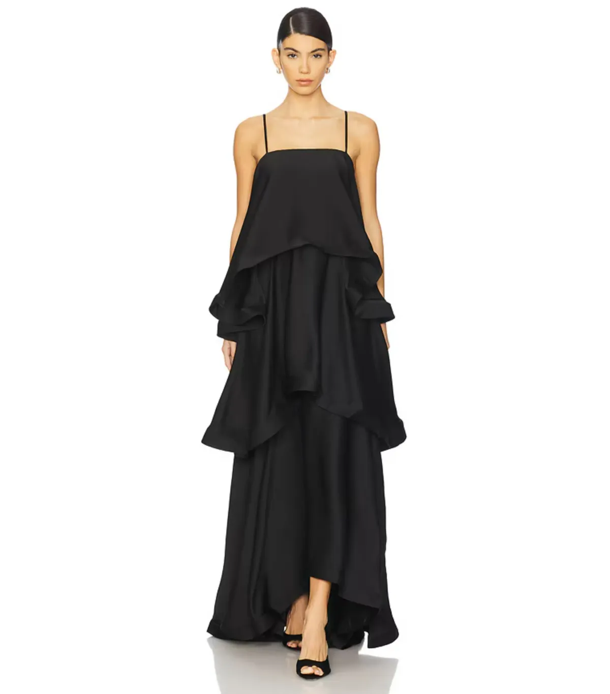 Elliatt Tilly Tiered Maxi Dress Black Size 6 - Image 1