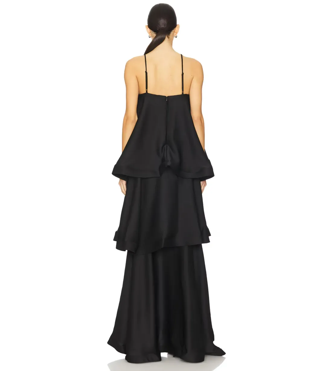 Elliatt Tilly Tiered Maxi Dress Black Size 6 for rent on The Volte - main image