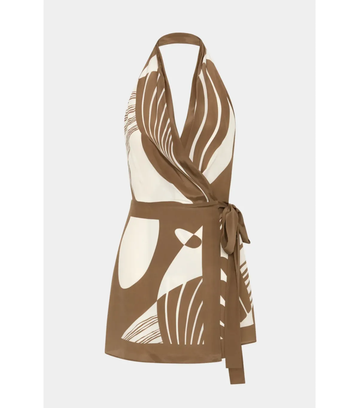 Sir the Label Almara Wrap Mini Dress Brown Espresso Size 8 - Image 6
