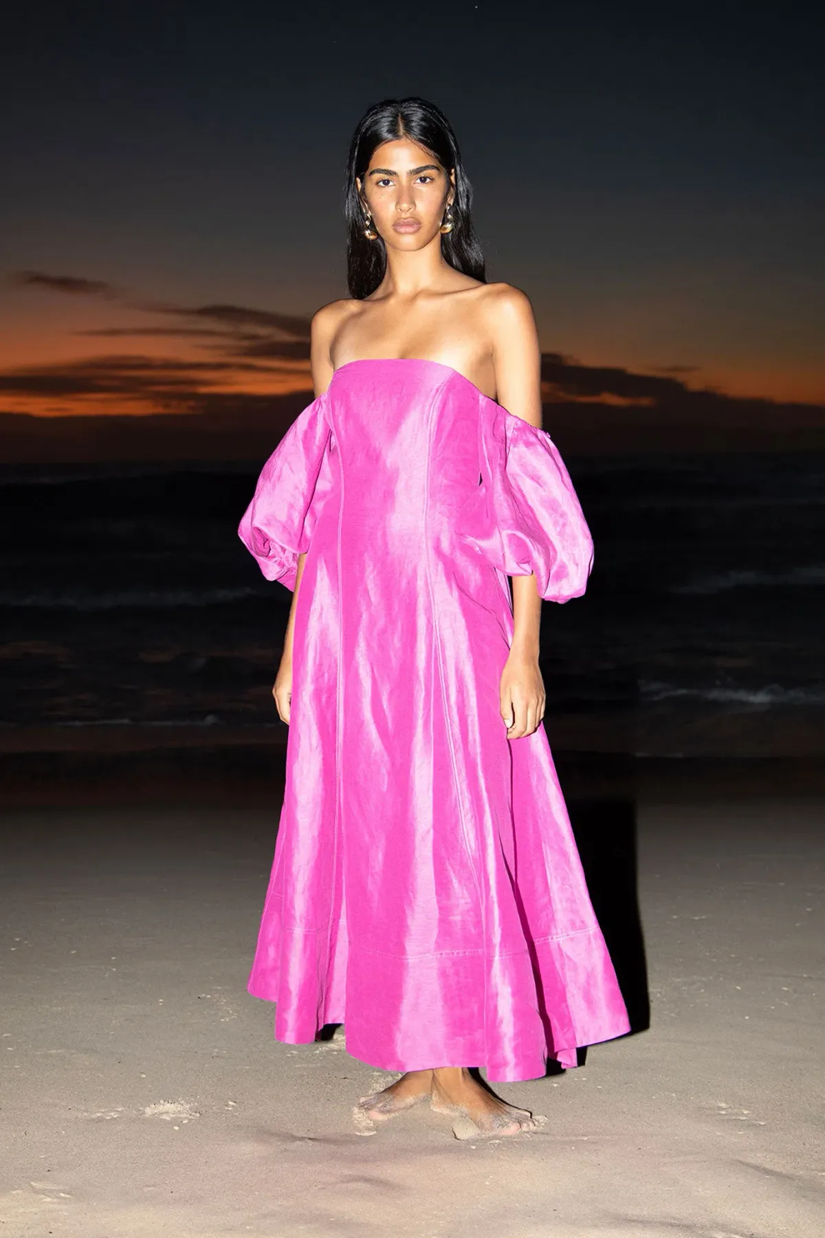 AJE INCARNATION MIDI DRESS MAGENTA SIZE 14 - Image 8