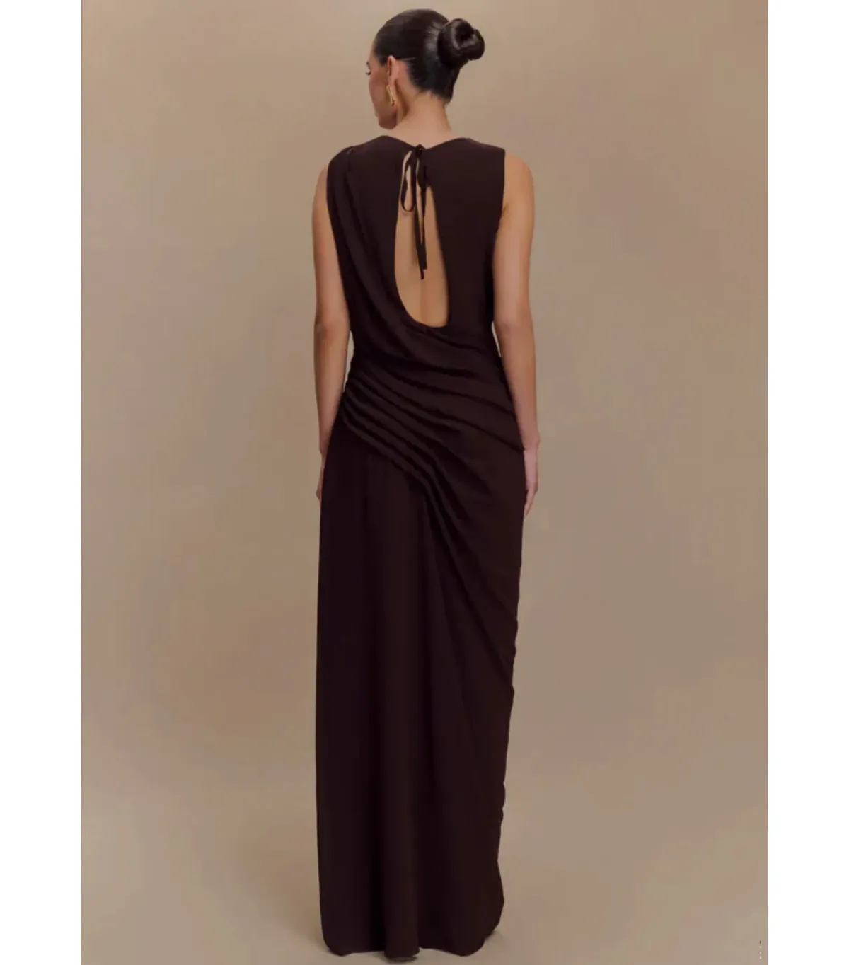 Meshki Oria Maxi Gown in Cacao Brown Size 6 - Image 5