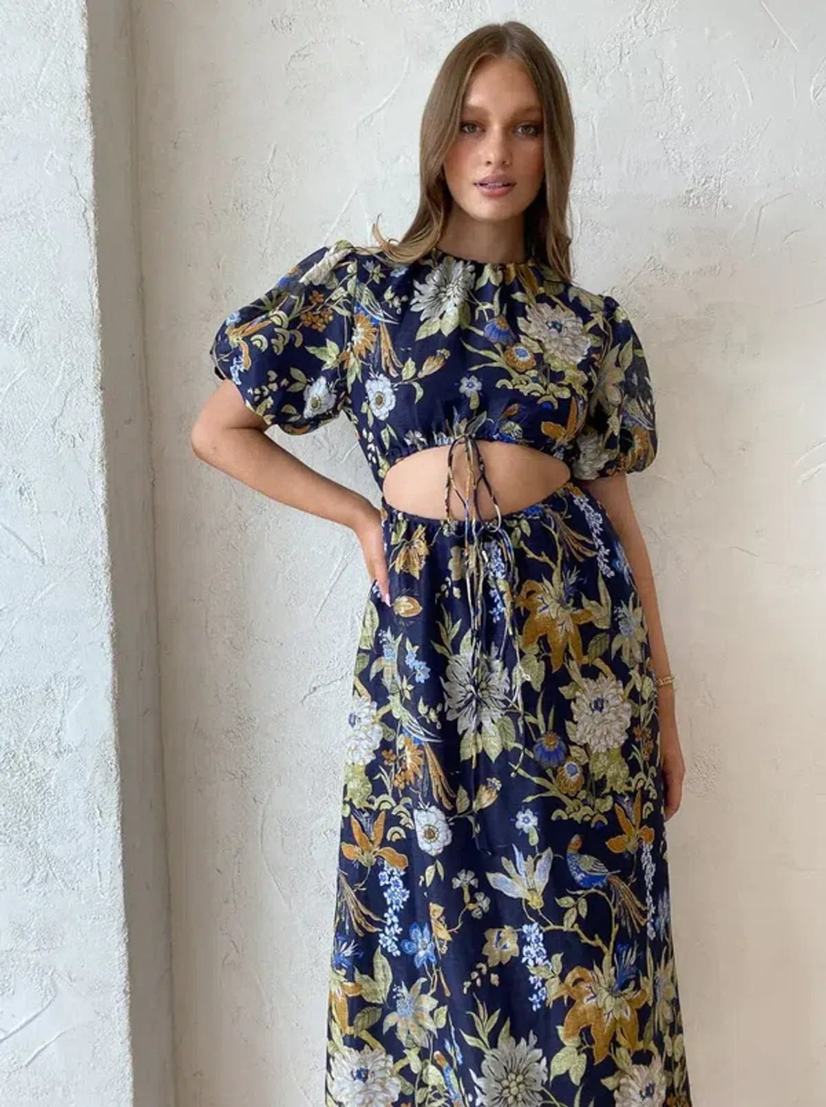 Sir The Label Lilian Puff Sleeve Midi Dress Size 1 / AU 8 - Image 2