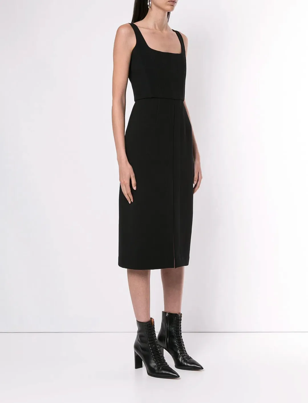 Dion Lee Black Fitted Corset Dress Size 10 for rent on The Volte - main image