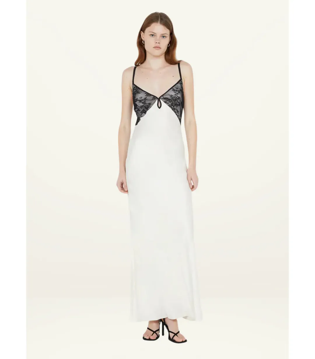 Bec & Bridge Tereza Keyhole Maxi Dress Ivory/Black Size AU 8 for rent on The Volte - main image