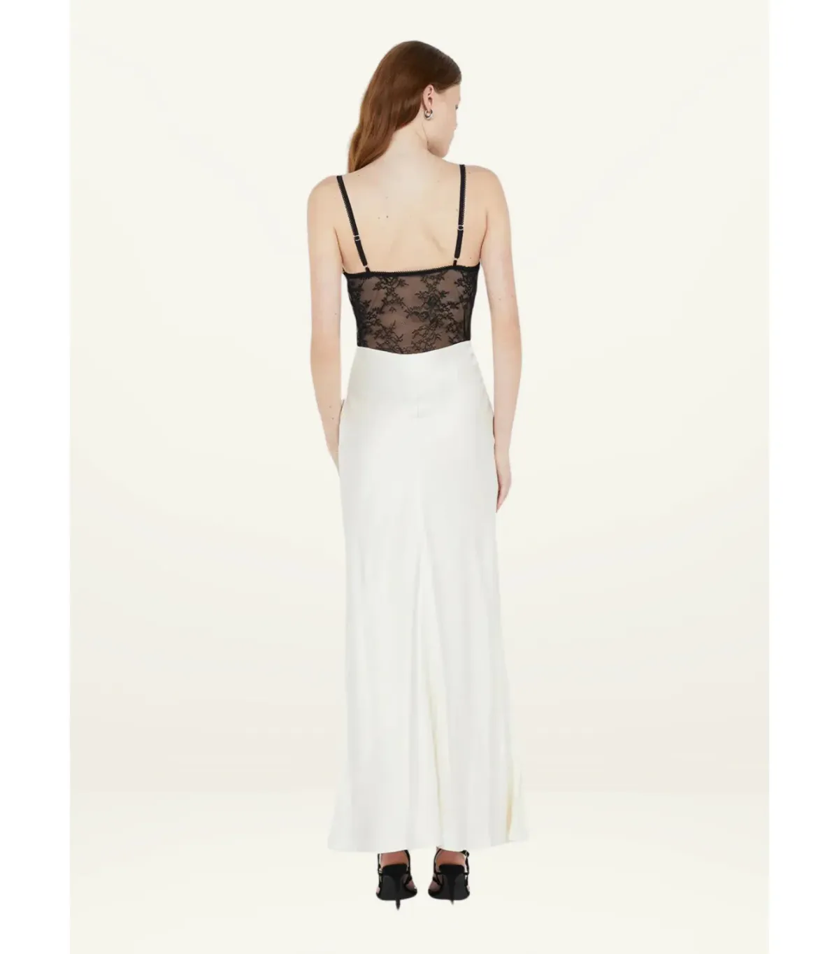 Bec & Bridge Tereza Keyhole Maxi Dress Ivory/Black Size AU 8 - Image 3