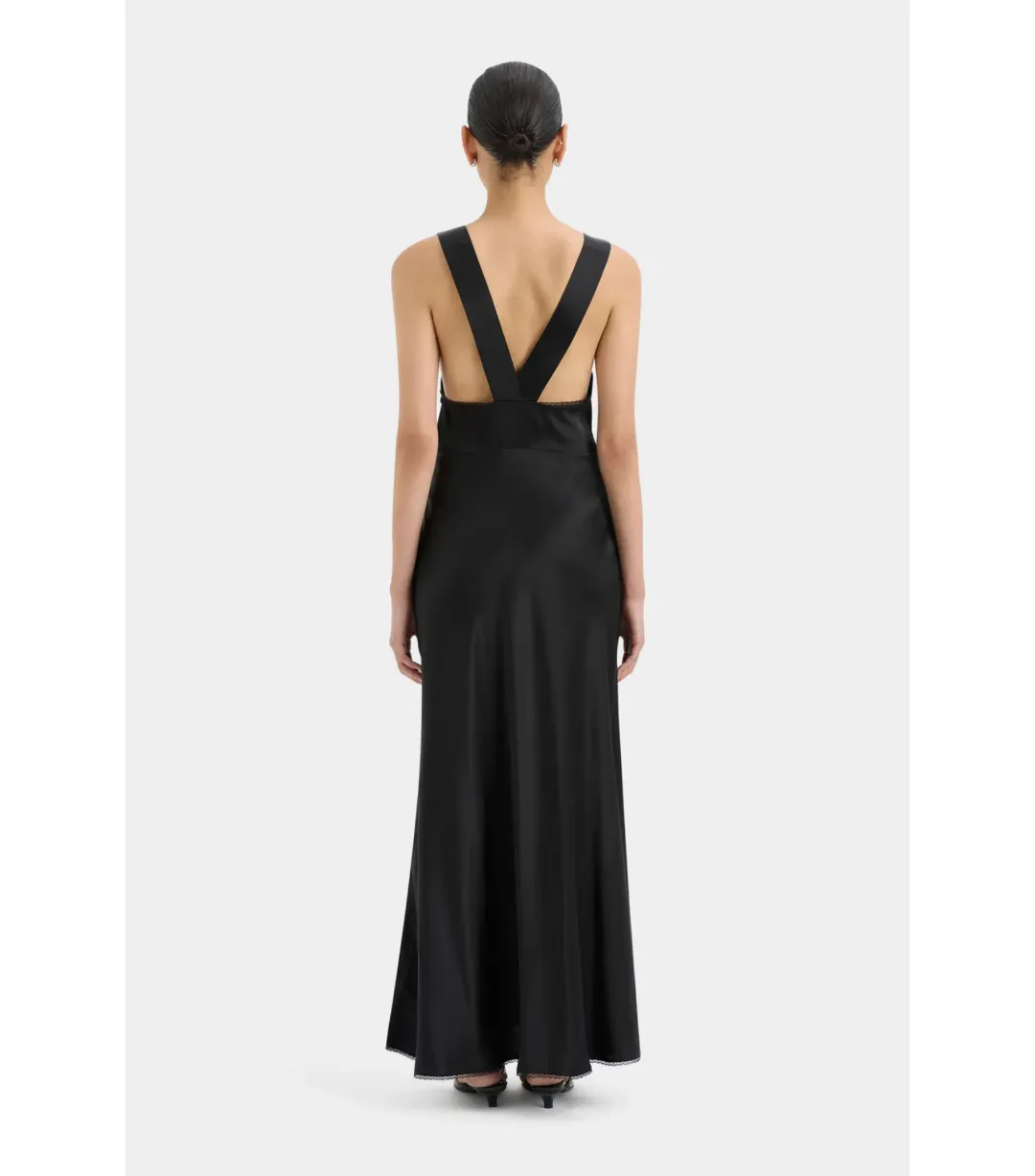 Sir the Label Aries Cut Out Gown in Black Size 1 / AU 8 for rent on The Volte - main image