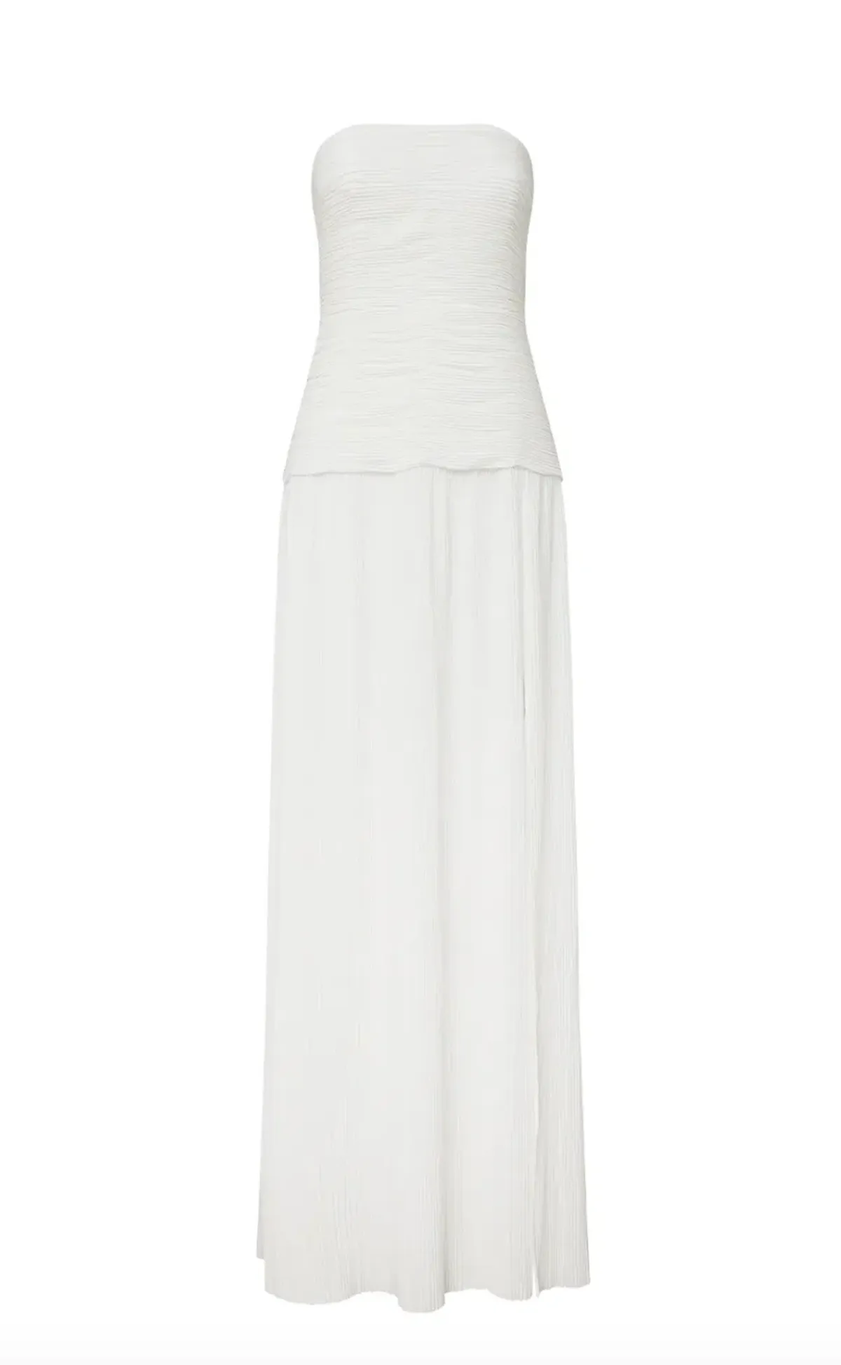 MANNING CARTELL DOUBLE TIME PLEAT STRAPLESS MAXI DRESS in WHITE AU 8 - Image 2