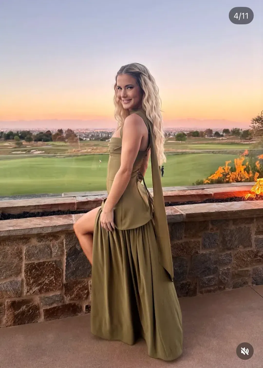 BABYBOO TULLULAH MAXI DRESS DEEP OLIVE SIZE S for rent on The Volte - main image