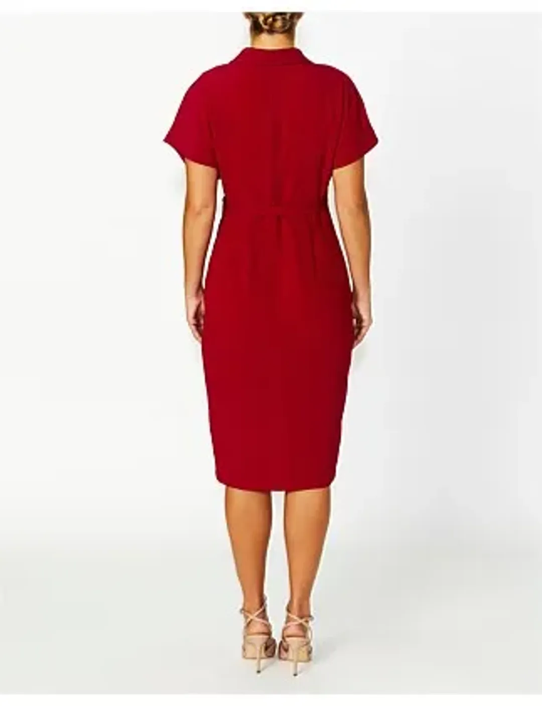 Anthea Crawford KATIA WRAP DRESS Red Size 18 for rent on The Volte - main image