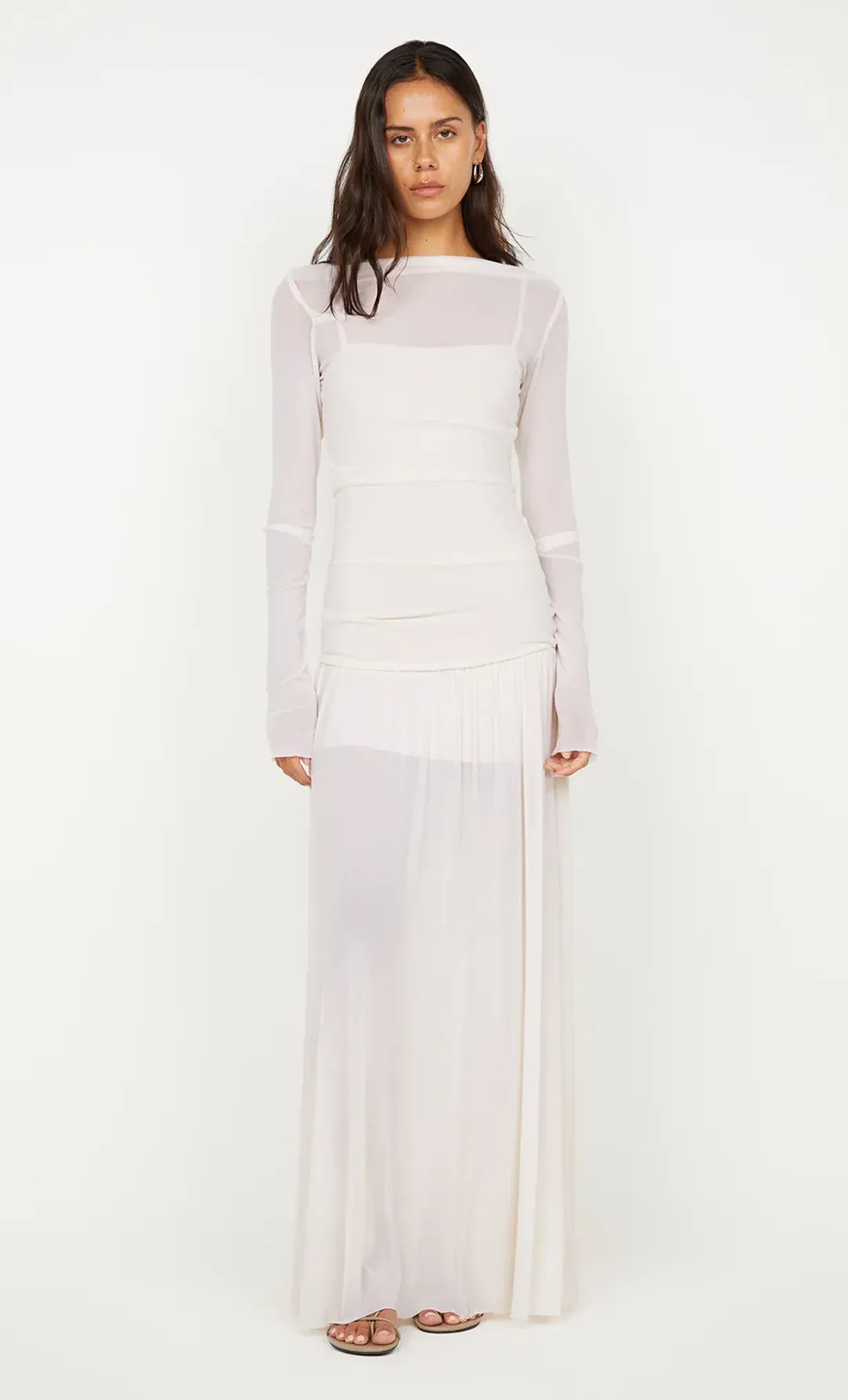 Bec & Bridge Blaine Long Sleeve Maxi Dress Butter Cream for rent on The Volte - main image