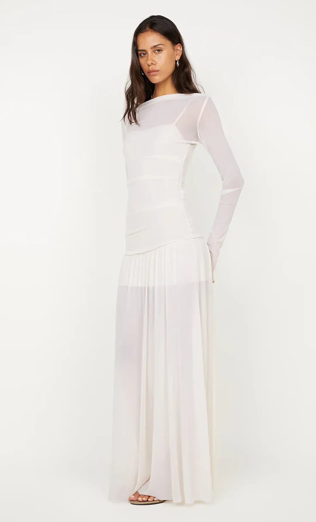 Bec & Bridge Blaine Long Sleeve Maxi Dress Butter Cream for rent on The Volte - main image