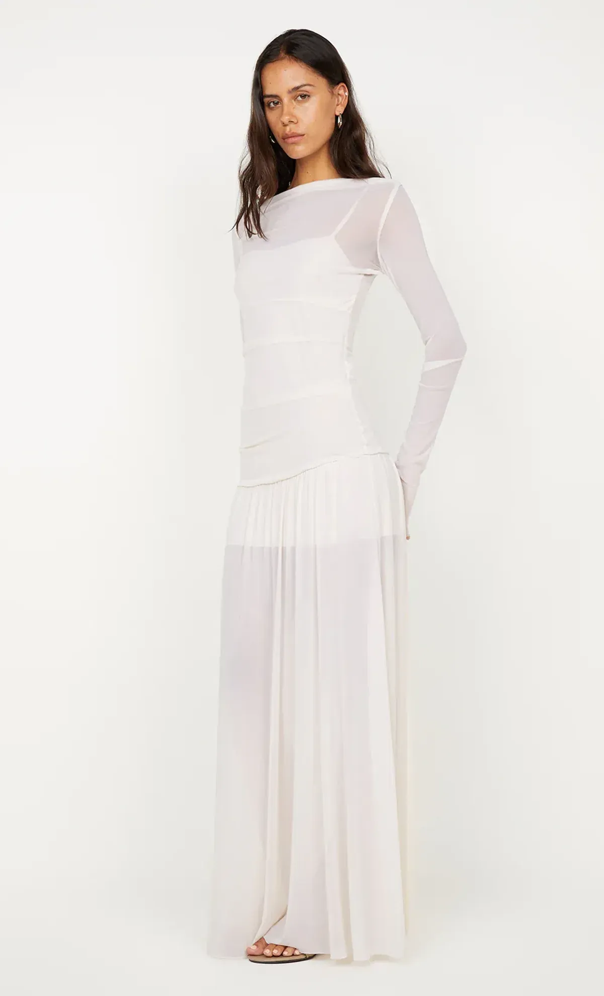 Bec & Bridge Blaine Long Sleeve Maxi Dress Butter Cream - Image 3