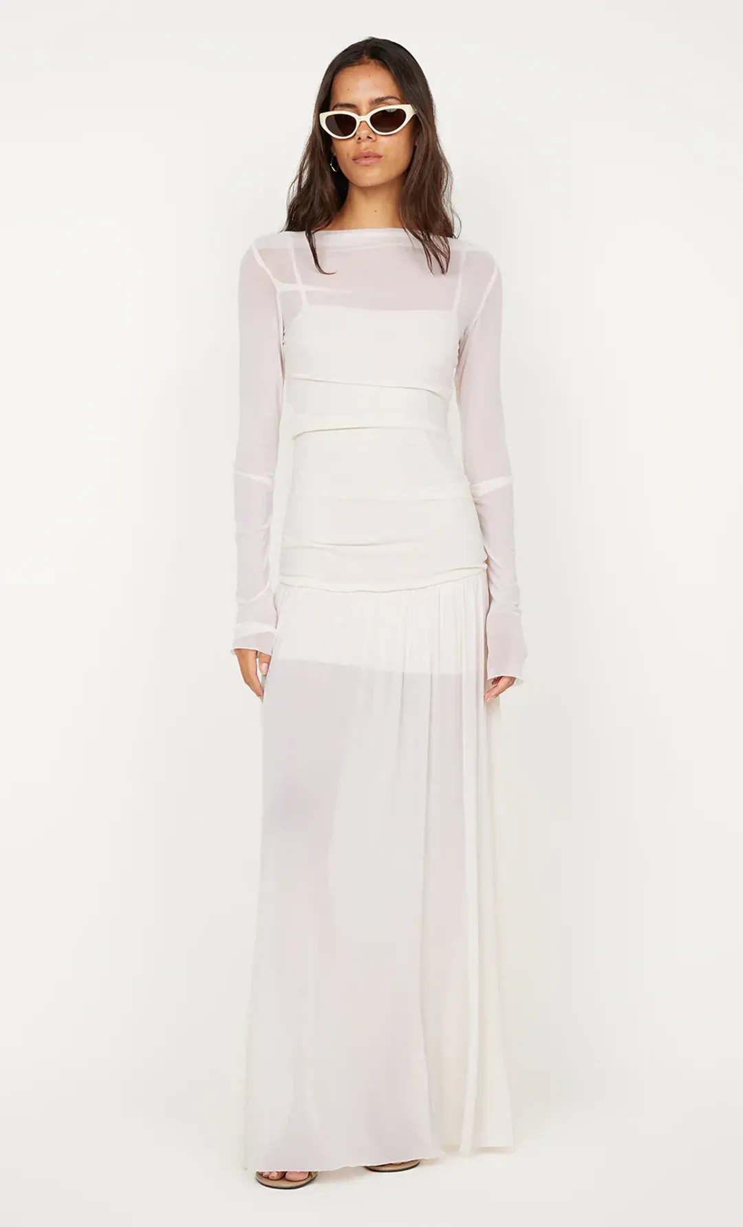 Bec & Bridge Blaine Long Sleeve Maxi Dress Butter Cream for rent on The Volte - main image