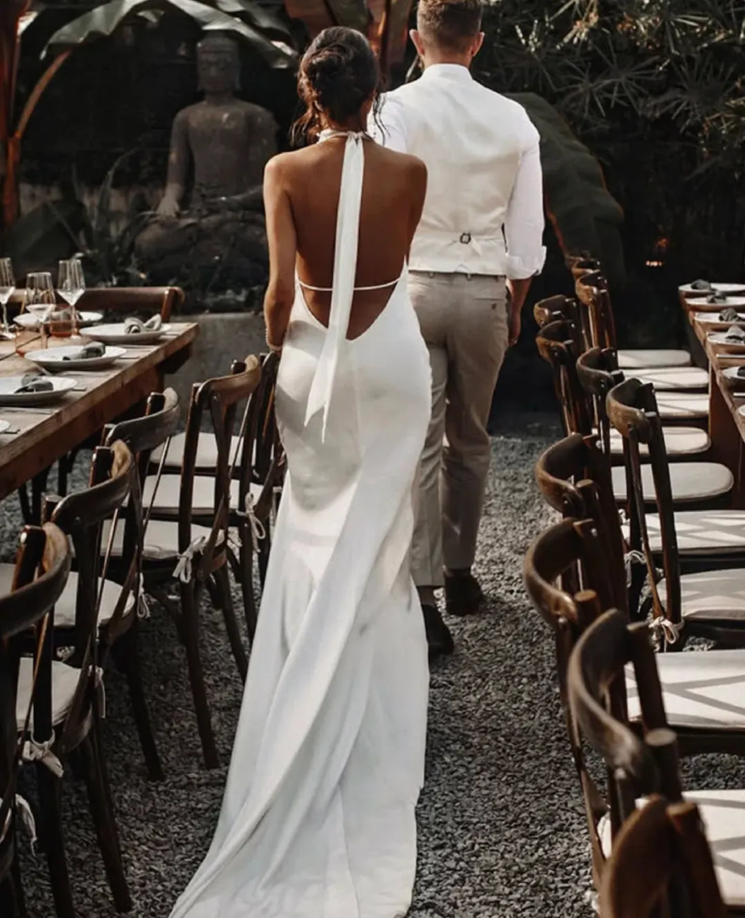 GRACE LOVES LACE Goldie Halter-neck Wedding Dress / Bridal Gown Size M for rent on The Volte - main image