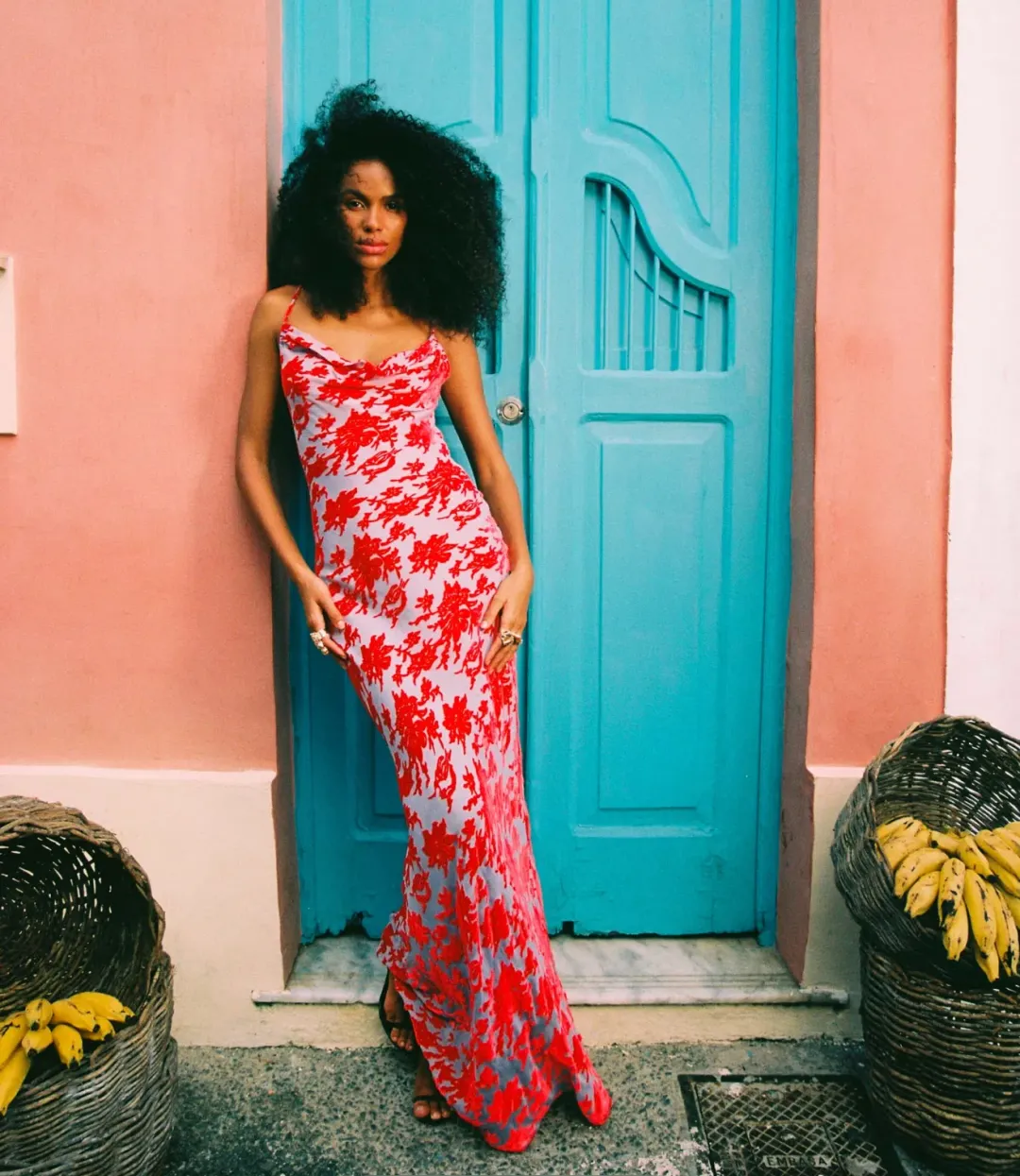 Rat and Boa Athena Dress Red Small  for rent on The Volte - main image