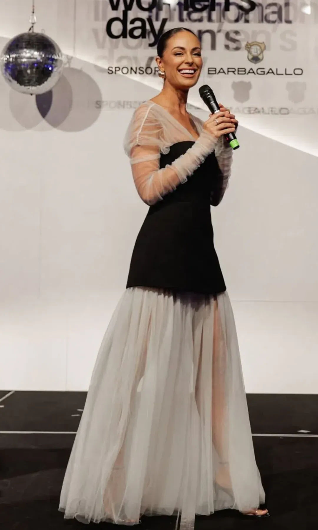 Sheike Isabella Gown, Black/cream for rent on The Volte - main image