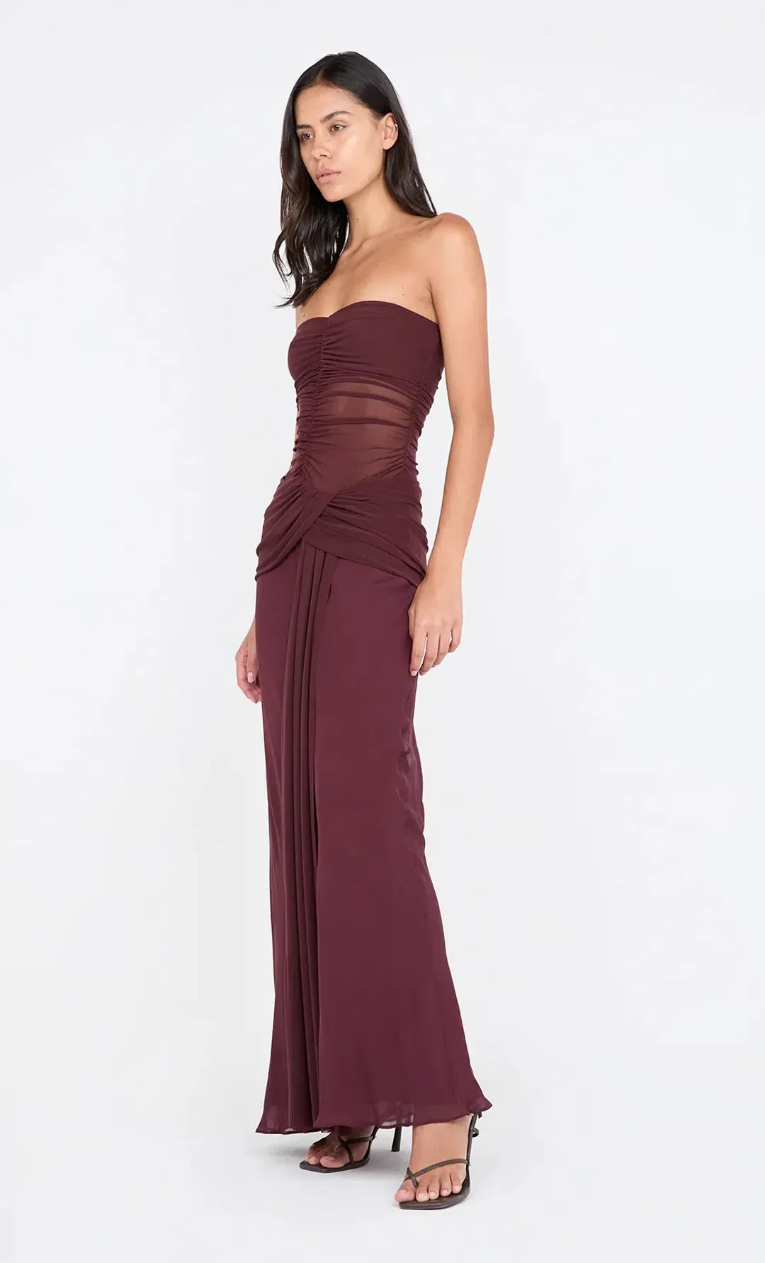 Bec & Bridge Noemi Strapless Dress in Plum Size 8 for rent on The Volte - main image