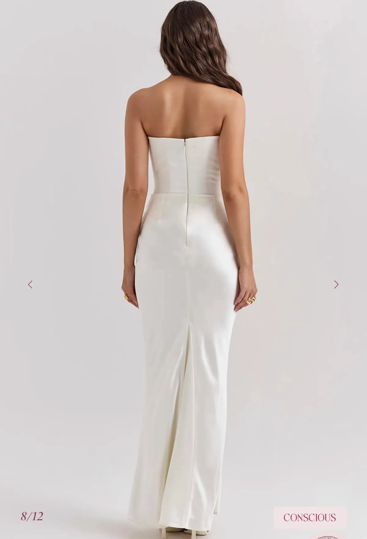 House of CB PERSEPHONE Ivory Strapless Corset Dress - Image 2