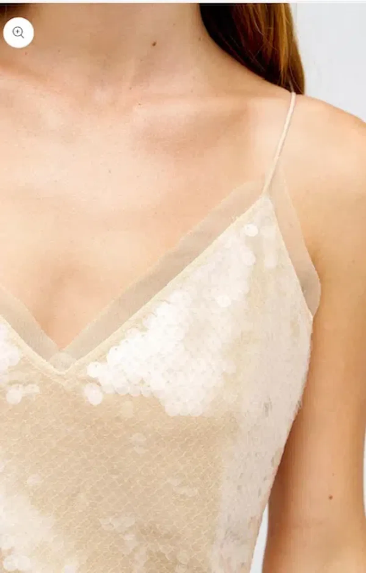 Oroton Sequin Slip Dress Champagne Size 10 - Image 5